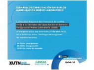 Se llevarán a cabo las Jornadas de Capacitación en Suelos, y se inaugurará un nuevo laboratorio